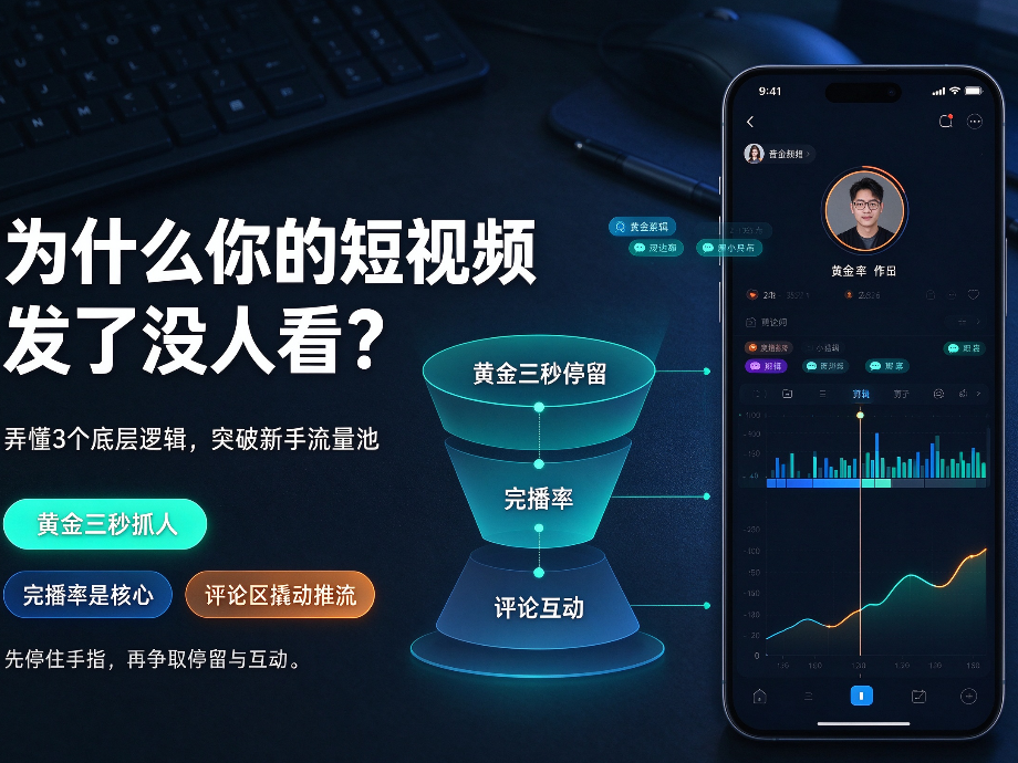 为什么你的短视频发了没人看？弄懂这3个底层逻辑，轻松突破新手流量池